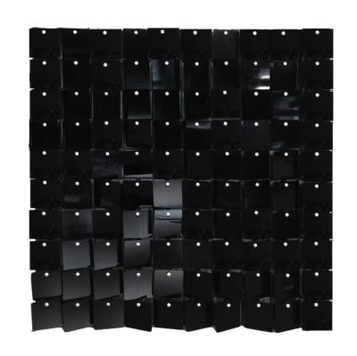 China Integrated Ceilings European 12 24 Packs Billboard Decoration Shimmer Wall Black Sequin Panels for sale