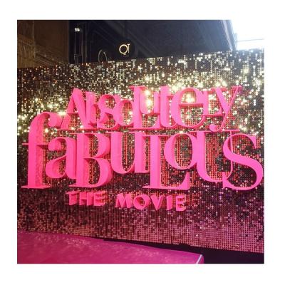 China Built-in Unique Design Film Festival Billboard Backdrop Sequin Panel Shimmer Wall Ceilings for sale