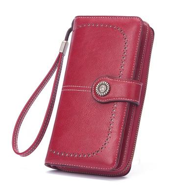 China Multifunctional Large Capacity Phone Long Wallets For Women Card Holder Wallet Fashionable Ladies Pinch Wallet Multifunctional Leather Women for sale