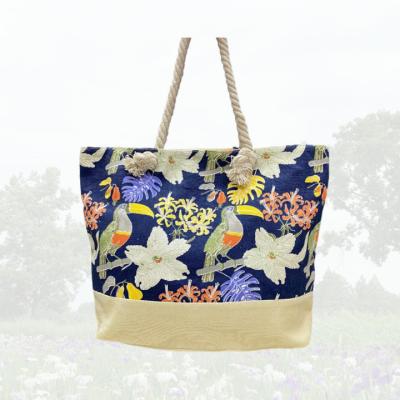 China China Canton high quality factory wholesale canvas sling shoulder tote bag canvas bag vintage floral bag high quality for sale