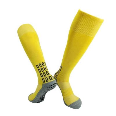 China Breathable Wholesale Multiple Colors Anti-Slip Grip Football Long Socks Comfortable Men Sport Soccer Sock for sale