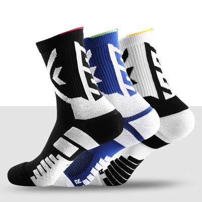 China Breathable Men Basketball Socks Cushioned Athletic Crew Socks Compression Sports Outdoor Socks for sale