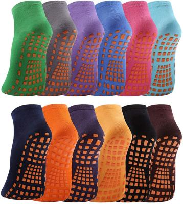 China Breathable Baby Ankle Grip Socks Non Slip Anti Skid Trampoline Crew Socks for Boys Girls Toddlers Kids for sale