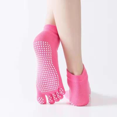 China Factory Wholesale Custom Breathable Sports Socks Five Toes Anti-Slip Yoga Socks for sale