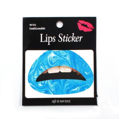 China Fashionable Long Lasting Temporary Tattoo Sticker Water Transfer Sexy Glitter Lip for sale