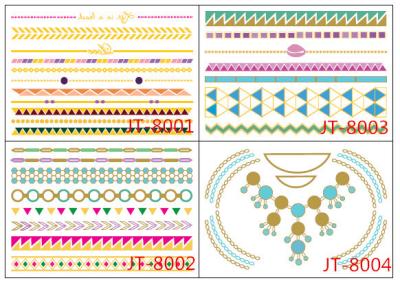 China Reizend metallischer Tätowierungs-Aufkleber, Körper-entfernbare gefälschte Tätowierungen für Frauen zu verkaufen