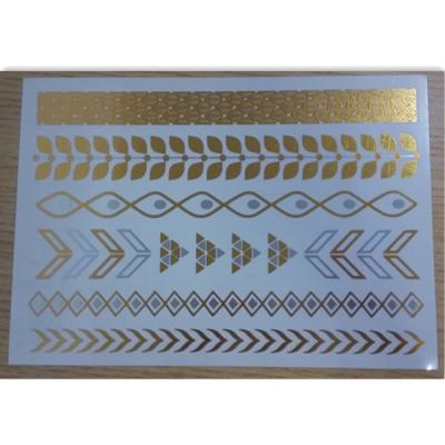 China Professional 46 Styles Metallic Temporary Flash Jewelry Tattoos Long Lasting for sale