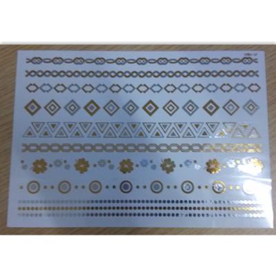 China Long lasting Metallic Tattoo Sticker water transfer / temporary adult tattoos for sale