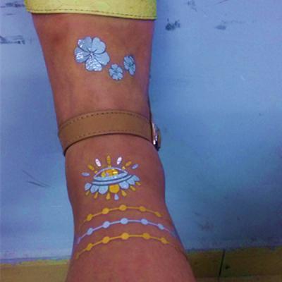 China Water transfer skin art Metallic Tattoo Jewelry gold removable tattoos for sale