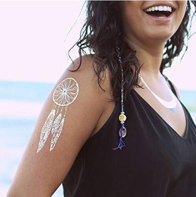 China Funny Removable Adult Gold Foil Tattoo / Body Art Temporary Tattoos Body for sale