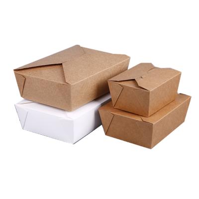 China Disposable Take Away Food Packaging Wax Coated Food Box Lunch Box Soup Cup for sale