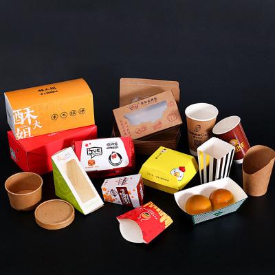 China Disposable Disposable Food Containers Restaurant Use Customized Fast Food Packaging Take Out Fast Food Box for sale