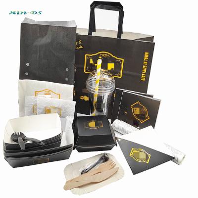 China Disposable fast food packaging take away box paper box sushi packaging for sale