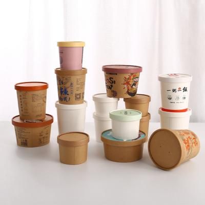 China Single Wall High End Quality Printing Paper Bowl Disposable Soup Cup for sale