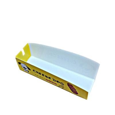 China Disposable Collapsible Paper Waffle Box Hot Dog for sale