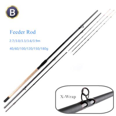 China 2021 New Product 3.9m Carbon 3.9m Feeder Fishing Rod 120g 3+3pcs Hard Carbon Fiber 13 Feet Fishing Rods Feeder for sale