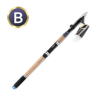 China Carbon 2.7m In Stock 15-75g Carbon Fiber Telescopic Fishing Rod Pilot Fishing Rods for sale