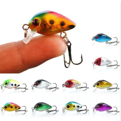 China Plastic ABS 1.5g ABS 3cm Saltwater Minnow Bass Crank Bait Crank Bait Mini Combo Lure for sale