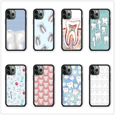 China Eco-friendly Funny Soft Side Bone And Gum Edge Teeth Dentists Cell Phone Case For Iphone XR XS Max Max 13 11 12 mini pro for sale