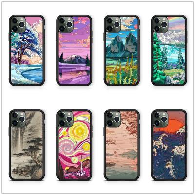 China Sun Moon Scenery Anime Soft Edge Cell Phone Case For Iphone xr xs 5s Se 6s 7 8 plus 11 12 13 pro TPU Cover Max Bags for sale