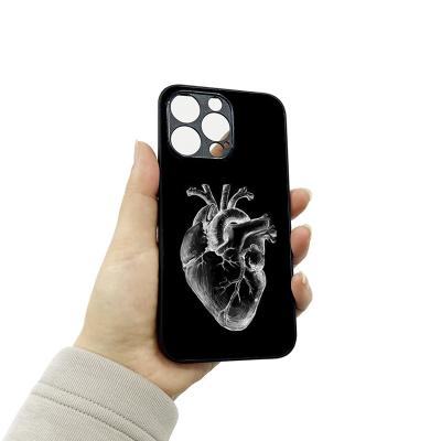 China Eco-friendly Glass Back Cases Flower Human Organs Brain Heart Book And Phone Case For Iphone 13 8 Plus Xr Xs 11 Mini Pro 12 13 Max Cover for sale