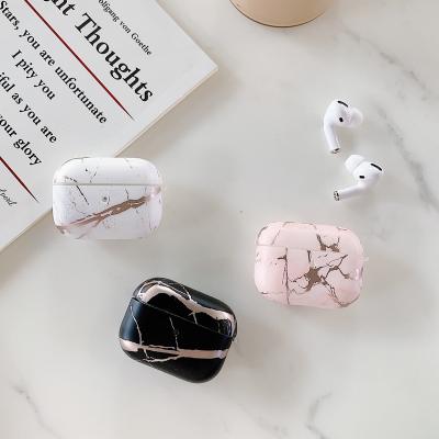 China Soft Leopard Airpods Case Gilt Shiny Marble IMD Earphone Cover Case For Airpods 1 Pro Silicone Filling Box 2 Case Cover for sale