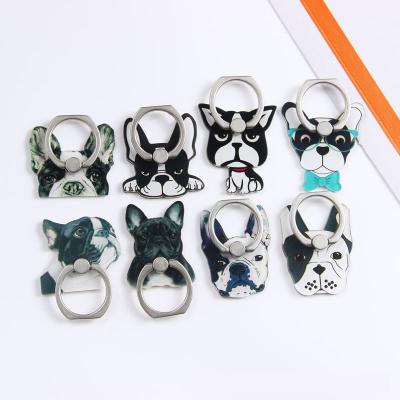 China Cartoon Adjustable Cute Dogs Dog Bone Mobile Phone Stand Holder Metal Mobile Phone Ring Stent Hoarse Acrylic Accessories for sale