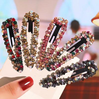 China Popular High Quality Popular Crystal Hairpin Shiny Rhinestones Hair Clips Hair Accessories For Women Girls Headwear for sale