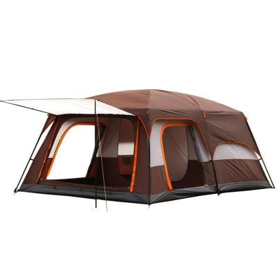 China Hot Sale Extended Type 12 Person Two Bed Rooms One Lounge Tent Different Sizes Camp Tents Waterproof Double-Layer Oxford Tent for sale