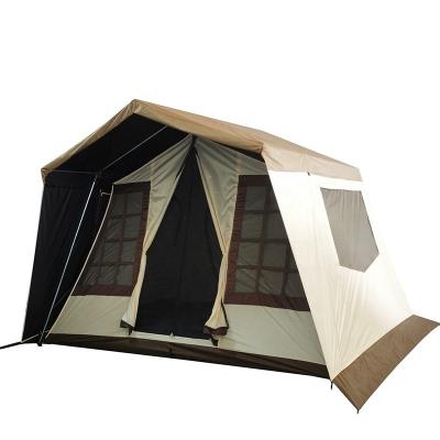 China Hot Selling Waterproof One Room One Bed Living Room Tent Multi-person Vinyl Tent Double Layers Outdoor Camping Oxford Cloth Coated Tent for sale