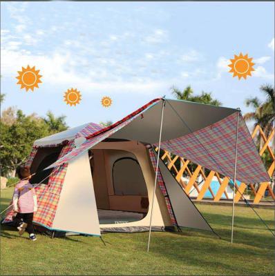 China Hot Selling Double Layers Waterproof Structure Full Automatic Multi-person Tent One Bed Room Portable Folding Living Room Tent for sale