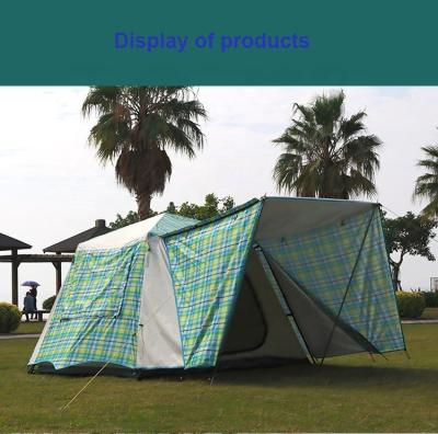 China Extended Type Double Layers Structure Outdoor Multi-person Tent One Bed Room One Portable Fully Automatic Folding Living Room Tent for sale