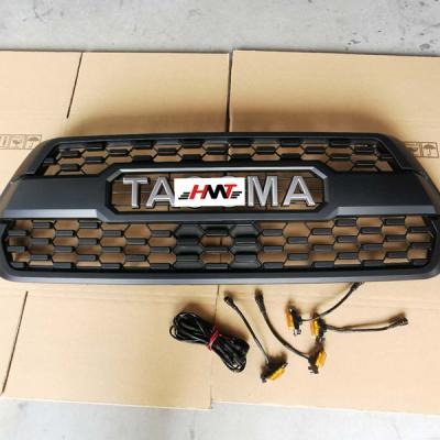 China ABS GOOD QUALITY PICKUP EXTERIOR ACCESSORIES FRONT MESH AUTO GRILL WITH LED FIT FOR TOYOTA TACOMA 2016 for sale