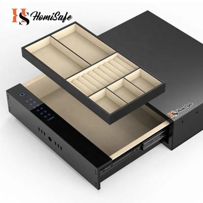 China Metal Homisafe Factory Sale Security Money Deposit Hot Steel Hotel Hidden Drawer Safe Box for sale