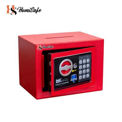 China Home Ministry Hotel Security Homisafe China Factory Mini Metal Safety Deposit Cash Box Strong Hidden Safe Box for sale