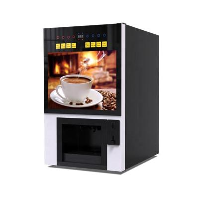 China Commercial Coffee Machine Self-service Advertising Screen Advertising LED Vending Machine Automatic Coffee Coin Payment for sale