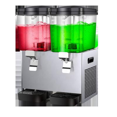 China Commercial Beverage Dispenser Double Cylinder Commercial Refrigeration Juice Machine LYJ20L-2 for sale