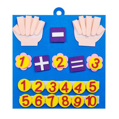 China Eductional Preschool Toys Kids Counting Baby First Learning Toddler Finger Numbers Math Educational Sensory Felt Busy Board Montessori Toys for sale