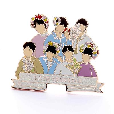 China Custom Hard Enamel Hot Sale Fashion Idol Pin Custom Enamel Pins for sale