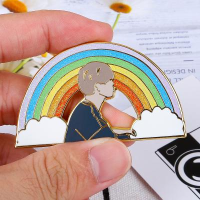 China Custom Design Custom EGO Idol Lapel Pin Aircraft Hard Lapel Pin for sale