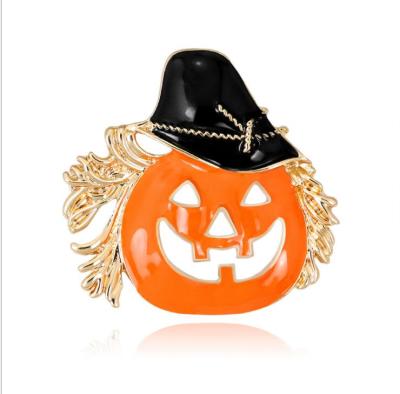 China Fuzhou Halloween Brooch Fashion Oil Dripping Pumpkin Brooch Pin Maker Brooches Pins Main Brooches for sale