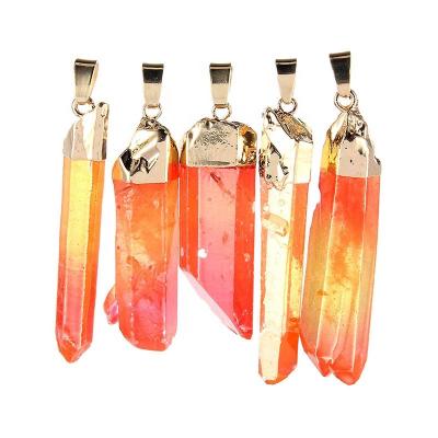 China Natural Chakra Stone Pendants Crystal Pendant Druzy Opal Drop CLASSIC Irregular Natural Raw Mineral Pendulum Pendants For Jewelry Making for sale