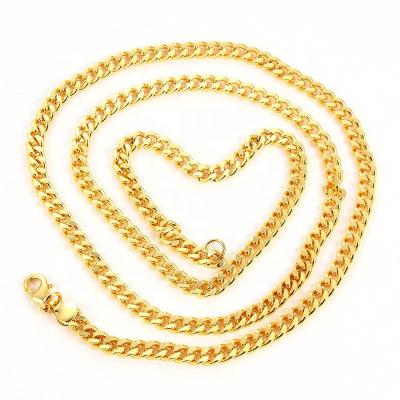 China Wholesale Fashionable Zinc Alloy Chain Round Edge Strong Men Findings Jewelry 18k Gold Jewelry Franco Square for sale