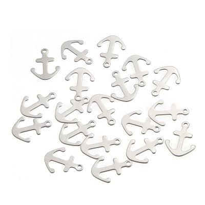 China Stainless steel personality new product style retro diy charm necklace bracelet, stainless steel anchor charm for sale