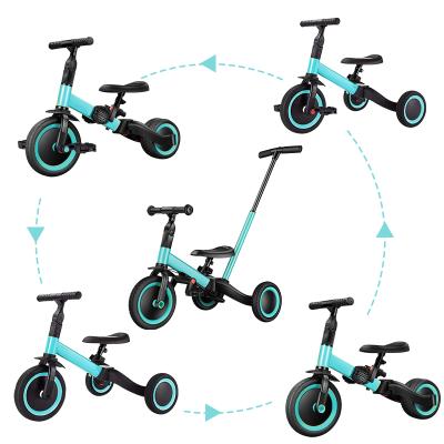 China 2020 factory 3 in 1 flat earth ninos bicicleta balance pedal folding cycle china bicycle plegable holgazanear kids bike with putter for sale