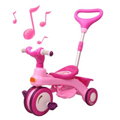 China With children 3 wheel baby tricycle ruedas ninos 3 de Para de triciclo music factory children holgazanear child tricycle light music putter for sale