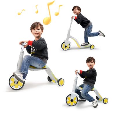 China 3 in 1 child scooter with music China 3 in1 NINOS 3 in1 bicicleta balance bike tricycle three kick equilibrar 3 wheel scooter in 1music scooter for kids for sale