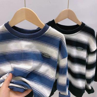 China The new breathable children's striped sweater in autumn 2021 for sale