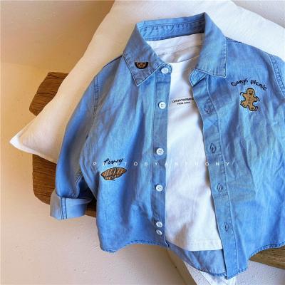 China Anti-wrinkle boys' long sleeve shirt, slim style, western style, autumn style, children's spring and autumn style, Korean version, big boys for sale