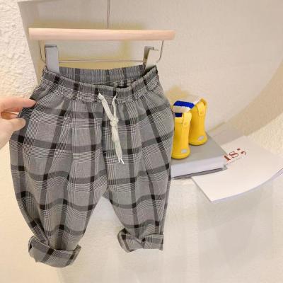 China Korean foreign style plaid breathable autumn boys and girls new version casual pants for sale